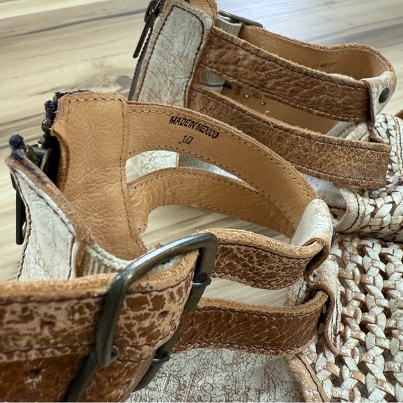 BED|STU Tan and Cream Leather Sandals - Picture 6 of 9